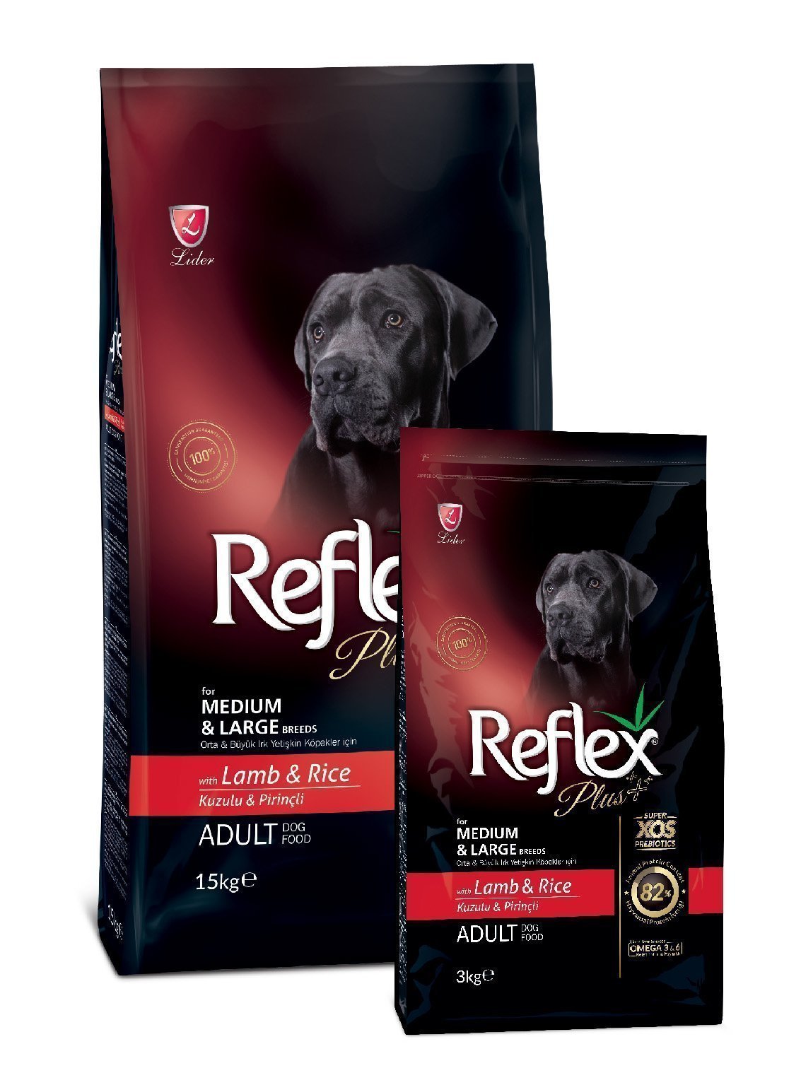 REFLEX PLUS ORTA&BÜYÜK IRK KUZU&PİRİNÇ YETİŞKİN KÖPEK MAMASI
